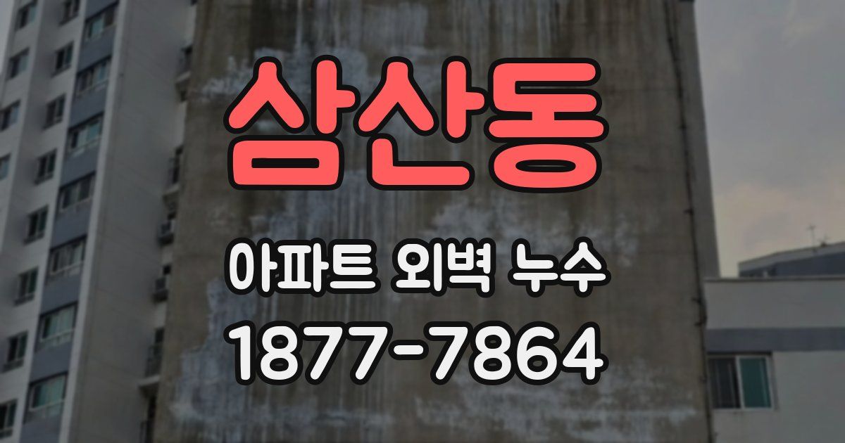 삼산동 아파트 외벽 누수