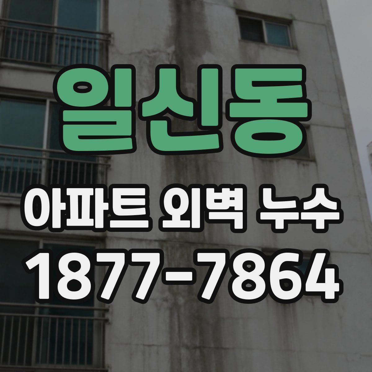 일신동 아파트 외벽 누수