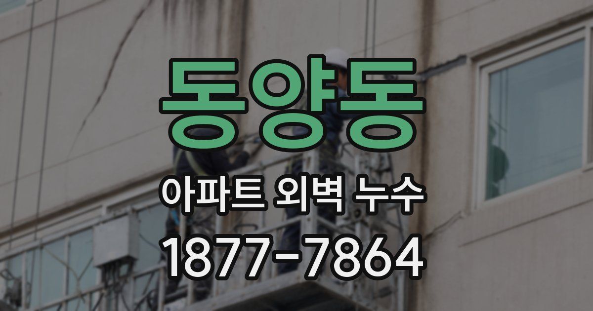 동양동 아파트 외벽 누수