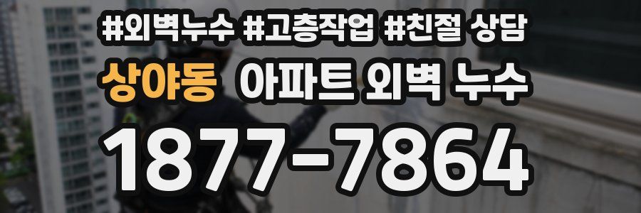 상야동 아파트 외벽 누수