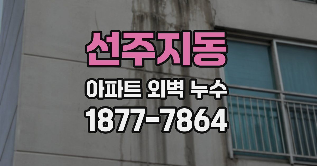 선주지동 아파트 외벽 누수