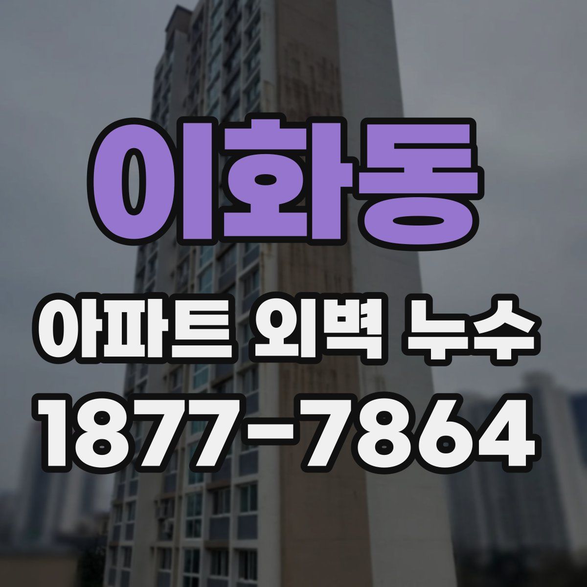 이화동 아파트 외벽 누수