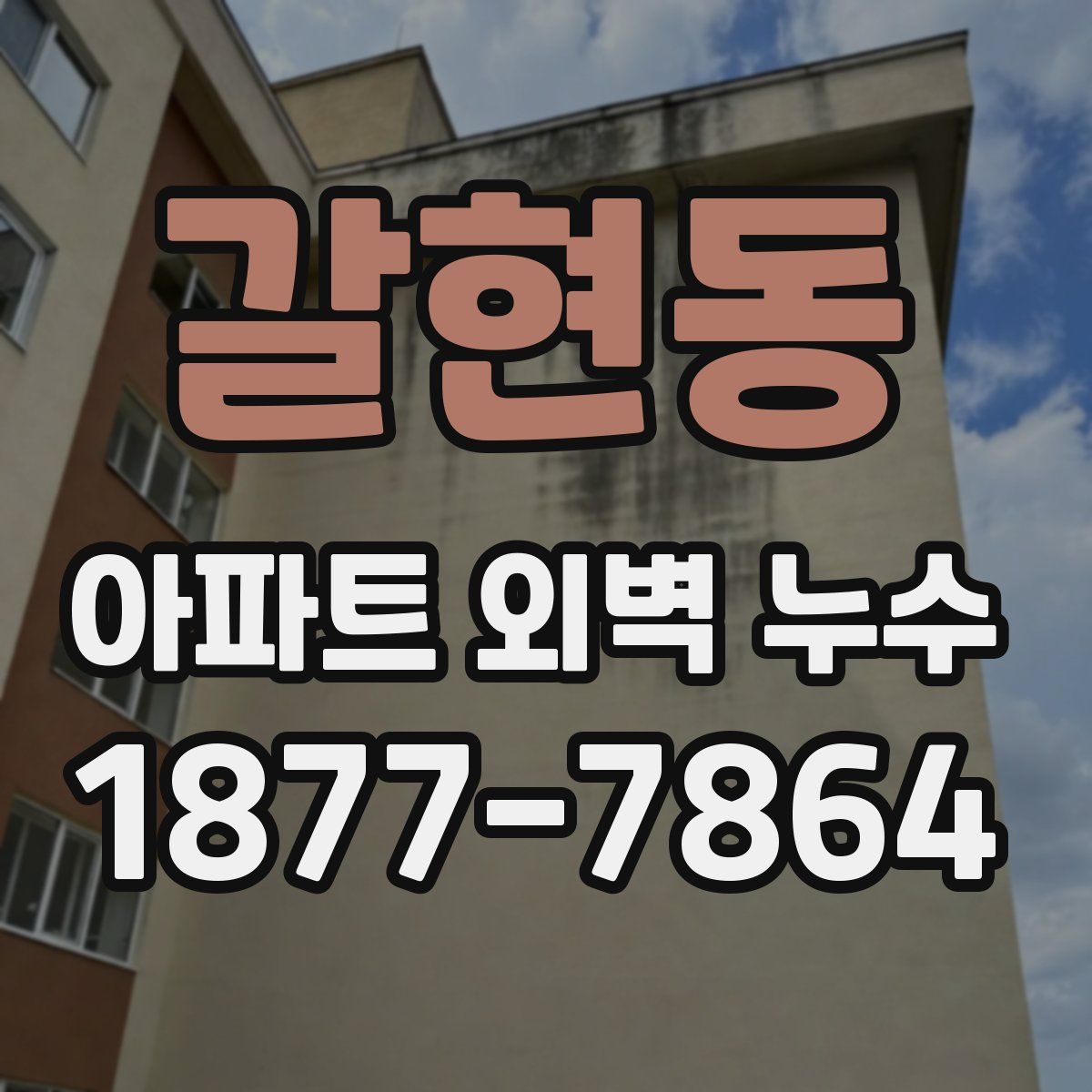 갈현동 아파트 외벽 누수