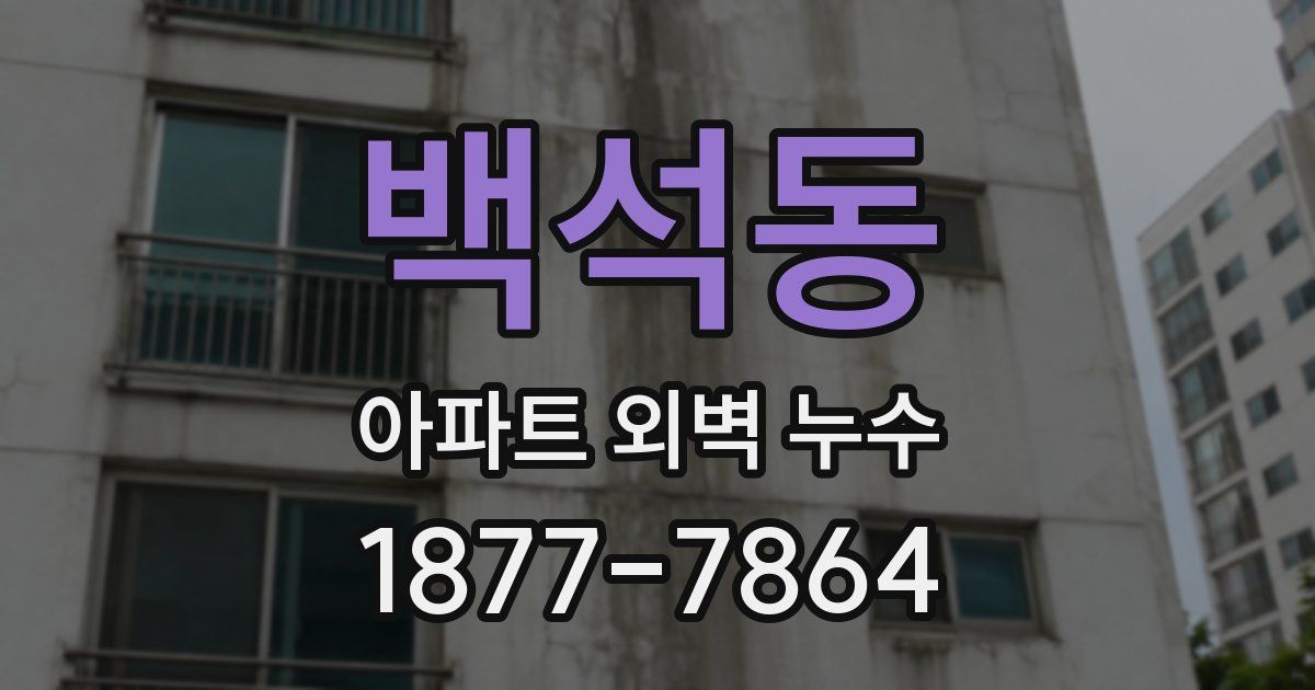 백석동 아파트 외벽 누수