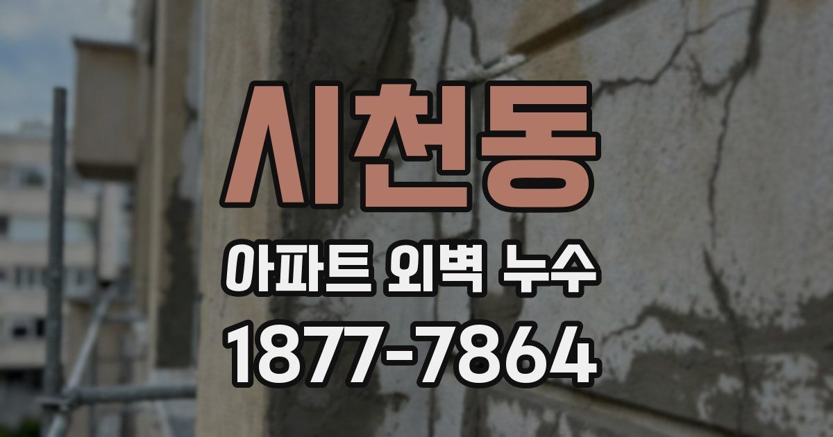 시천동 아파트 외벽 누수
