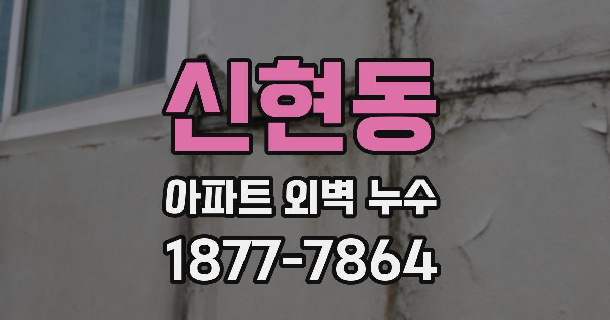 신현동 아파트 외벽 누수