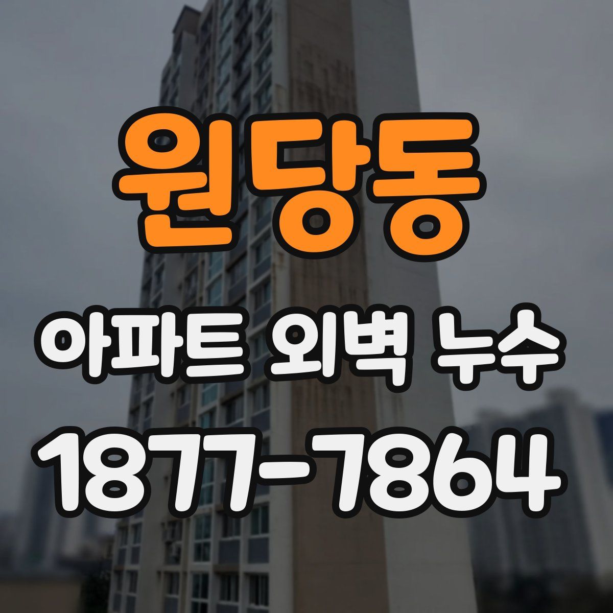 원당동 아파트 외벽 누수