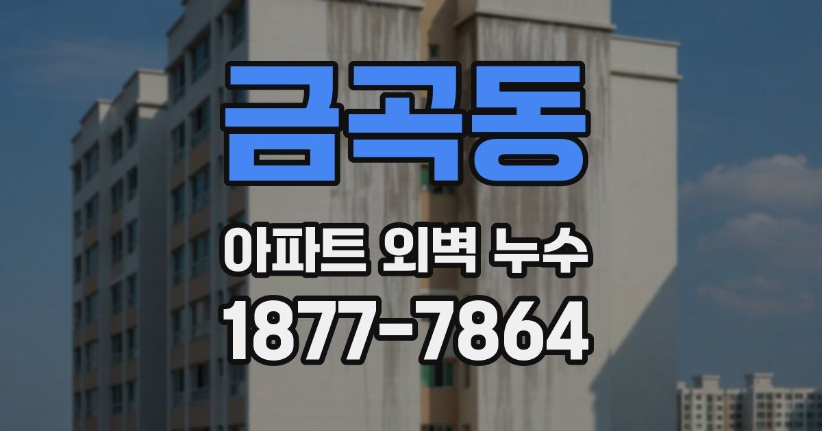 금곡동 아파트 외벽 누수