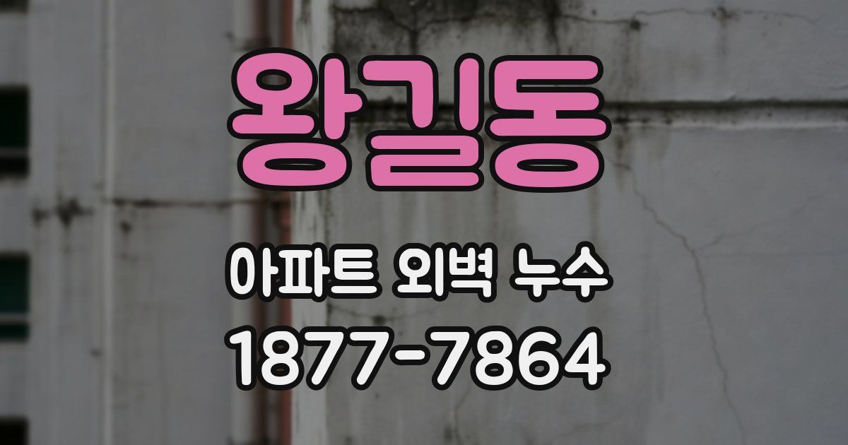 왕길동 아파트 외벽 누수