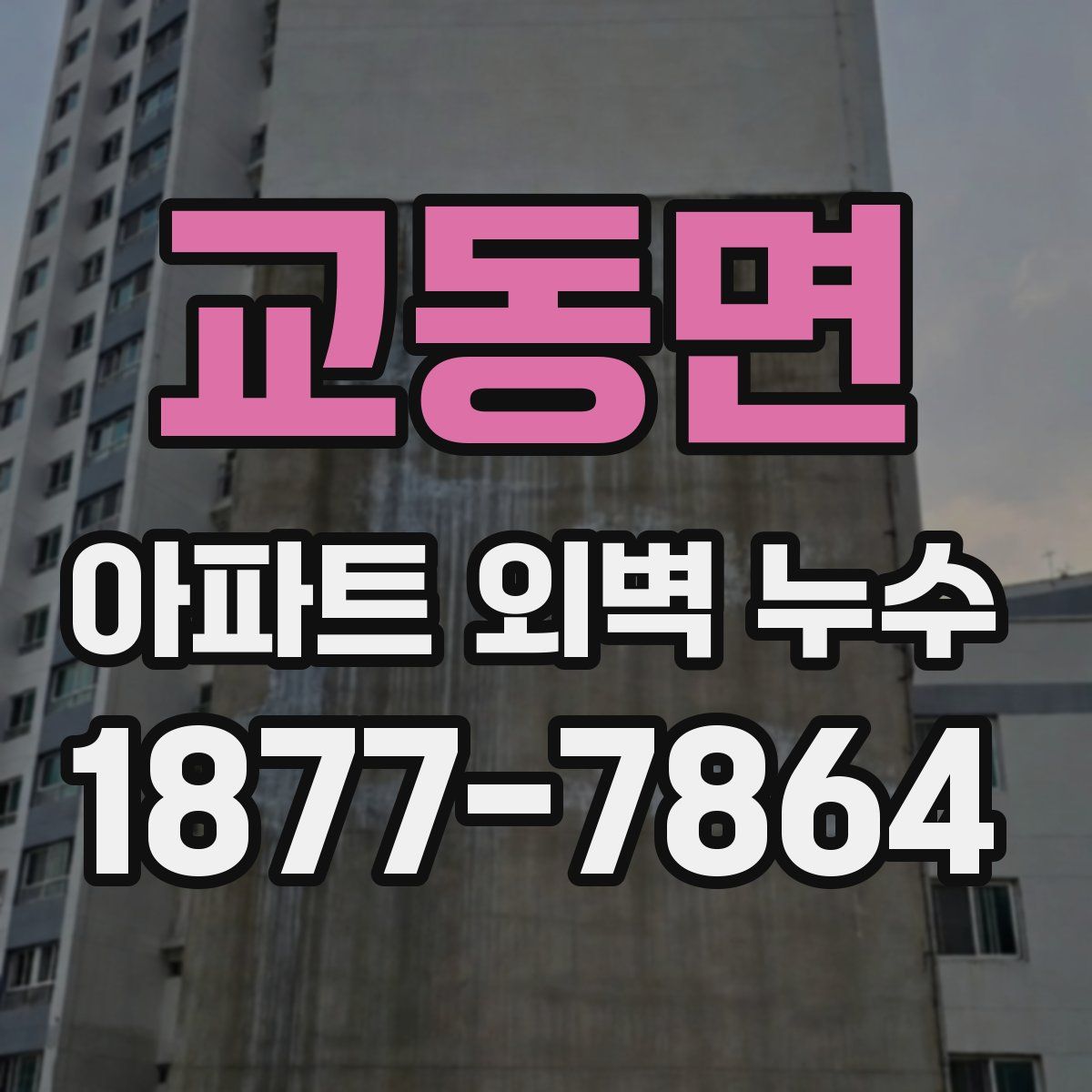 교동면 아파트 외벽 누수