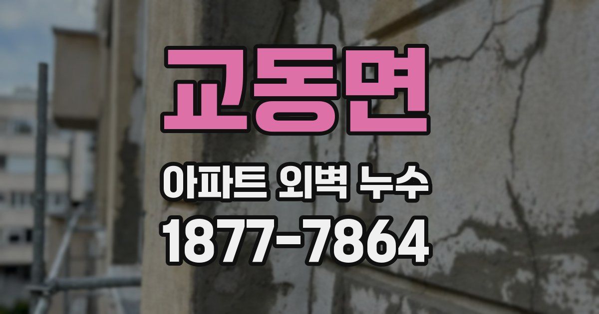 교동면 아파트 외벽 누수