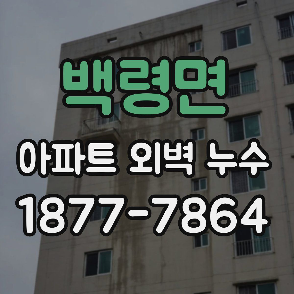 백령면 아파트 외벽 누수