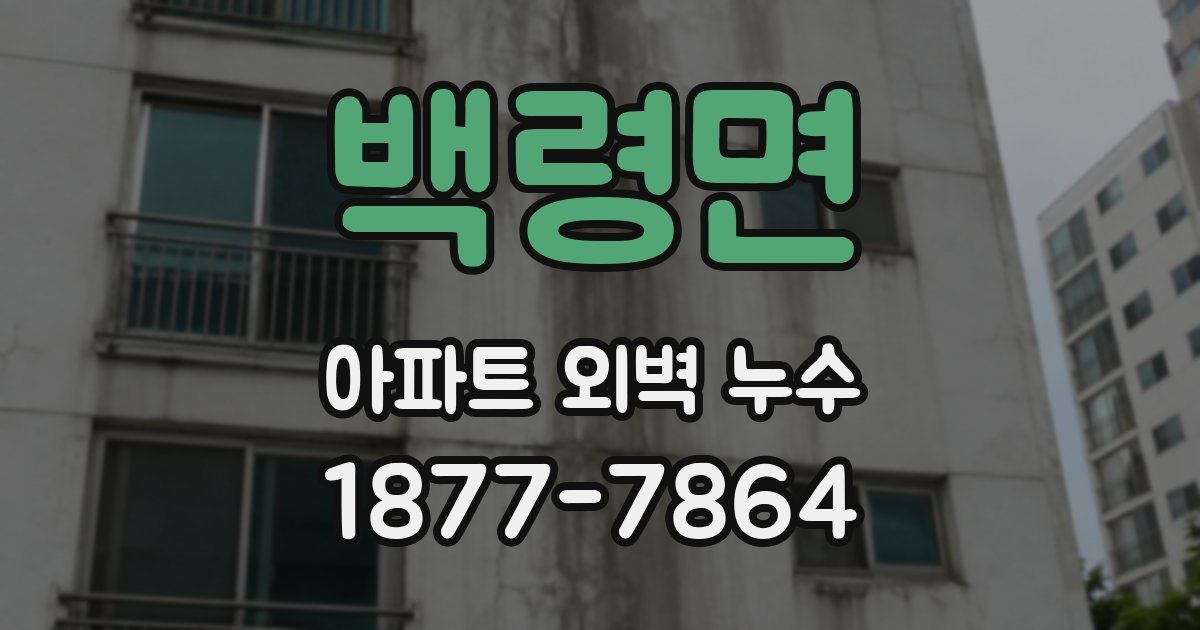 백령면 아파트 외벽 누수