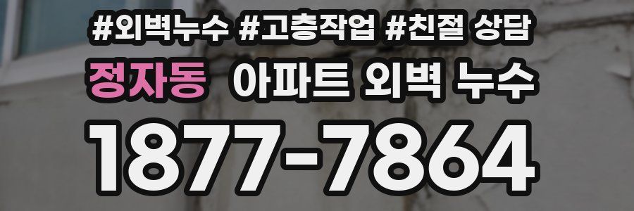 정자동 아파트 외벽 누수