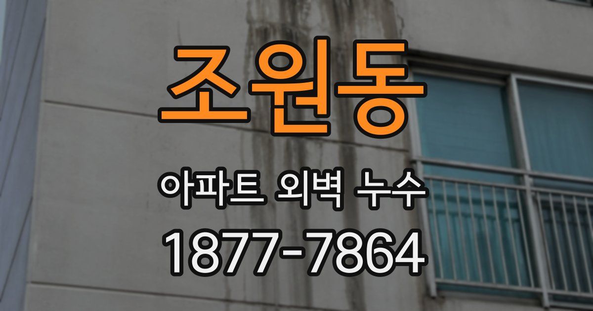 조원동 아파트 외벽 누수