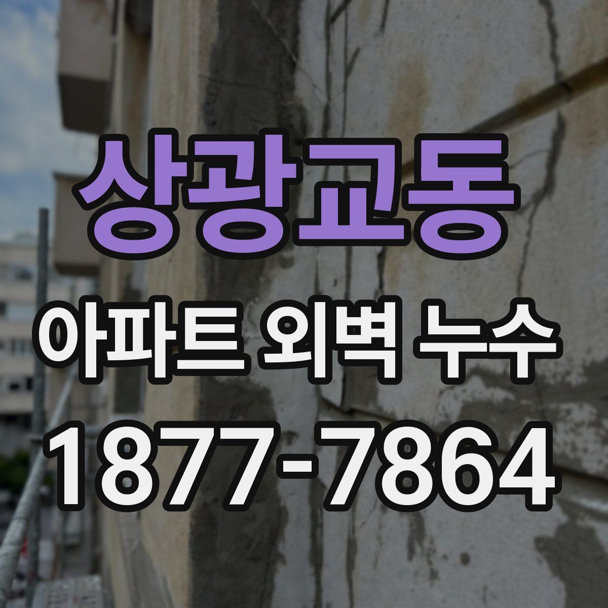 상광교동 아파트 외벽 누수