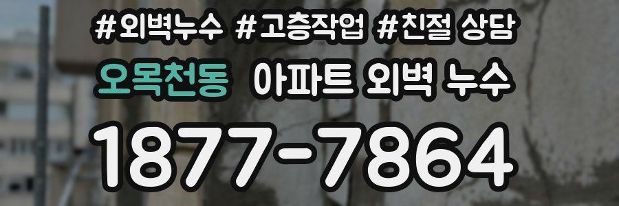 오목천동 아파트 외벽 누수