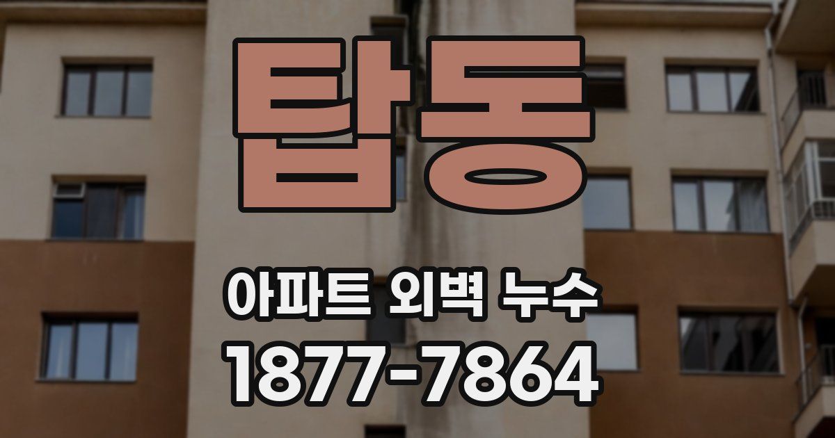탑동 아파트 외벽 누수