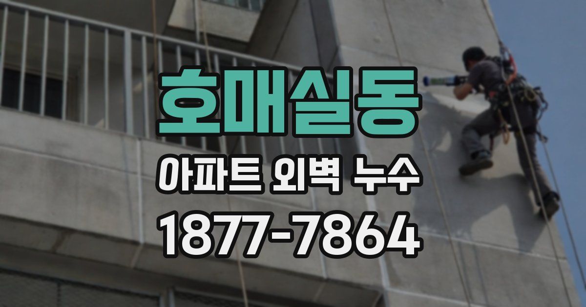 호매실동 아파트 외벽 누수