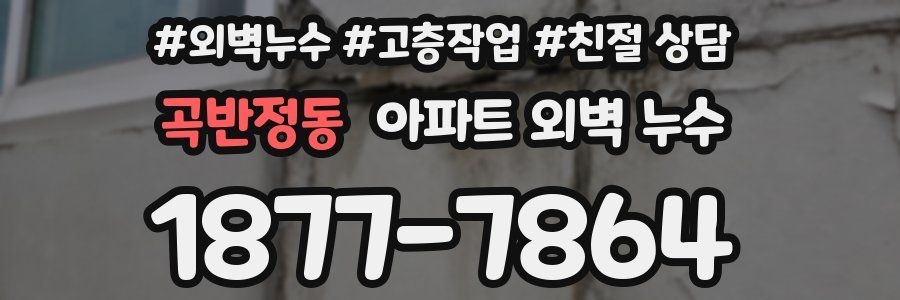 곡반정동 아파트 외벽 누수