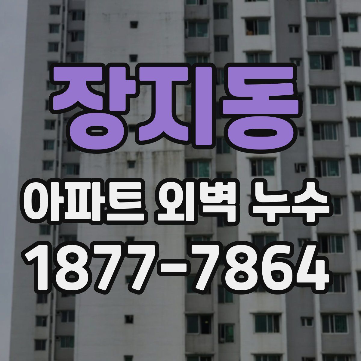 장지동 아파트 외벽 누수
