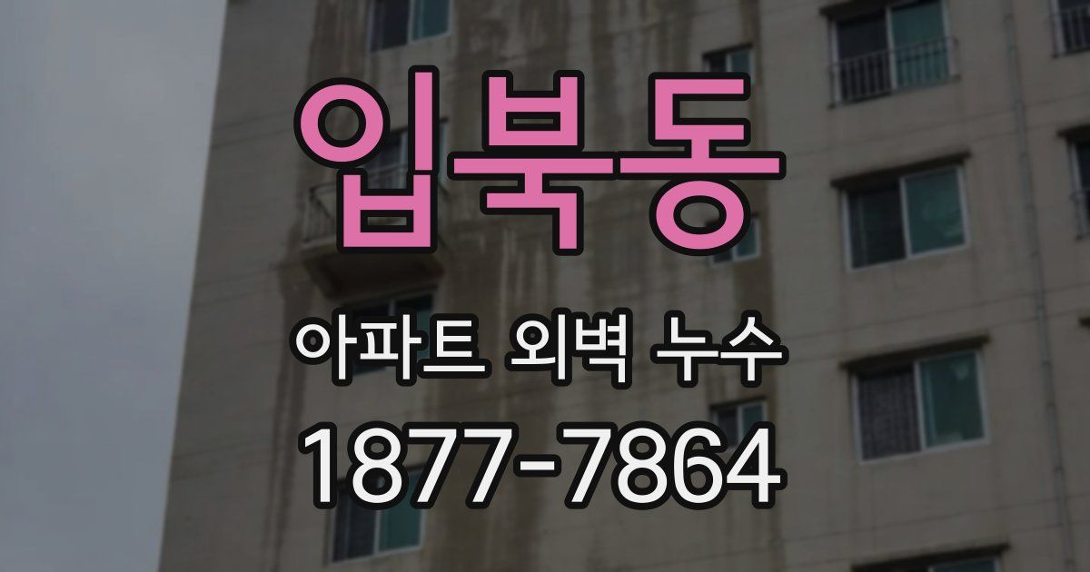 입북동 아파트 외벽 누수