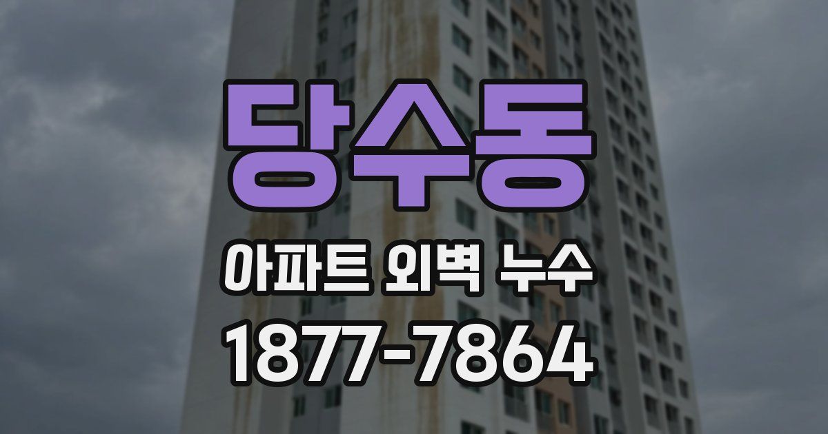 당수동 아파트 외벽 누수