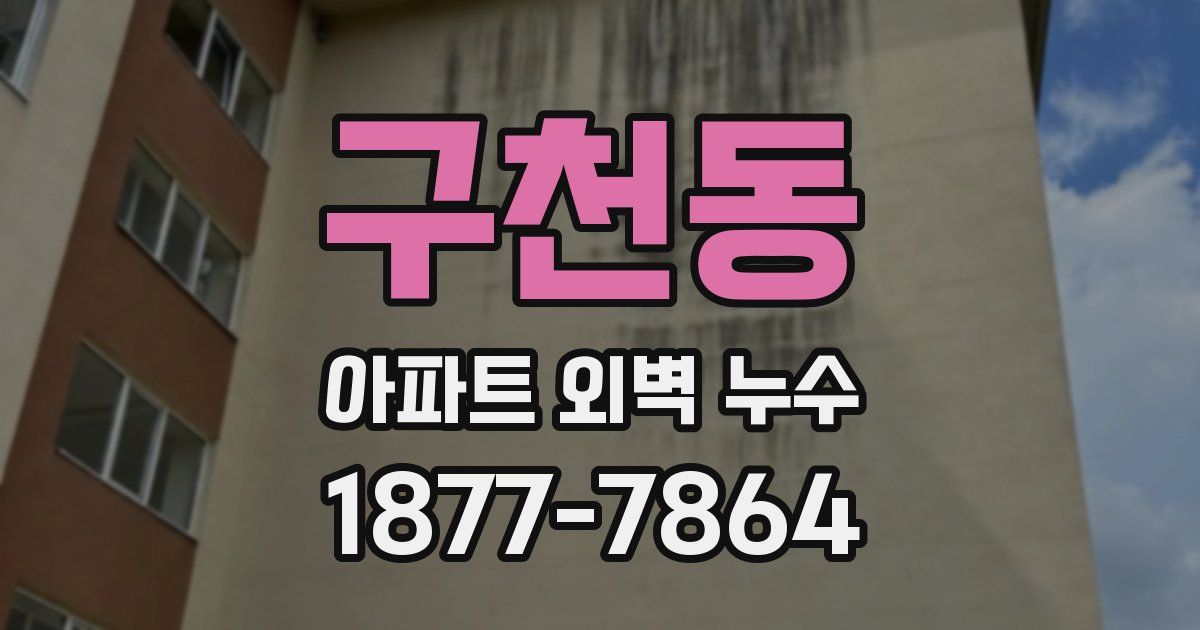 구천동 아파트 외벽 누수
