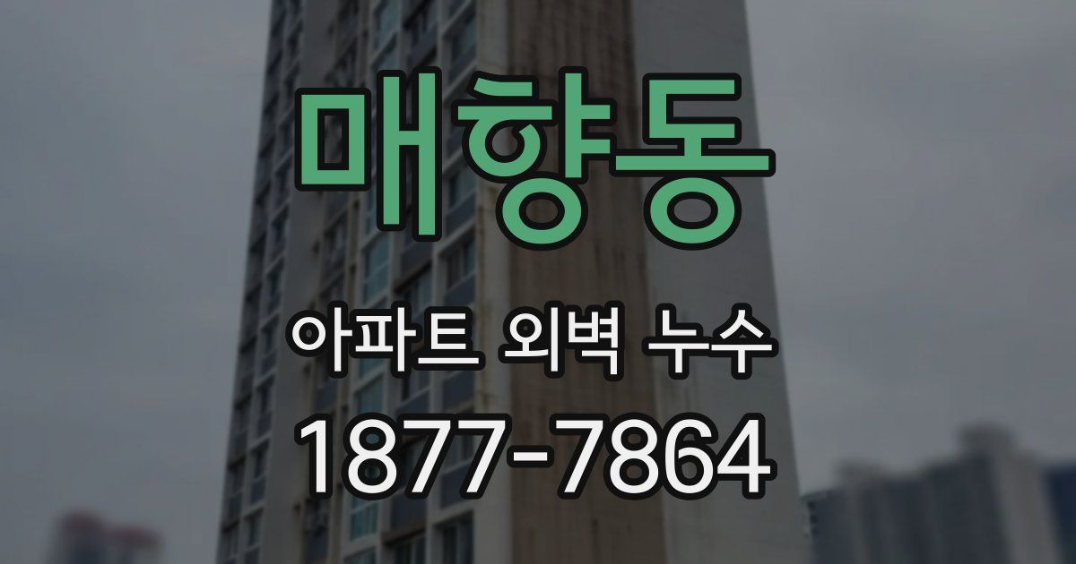 매향동 아파트 외벽 누수