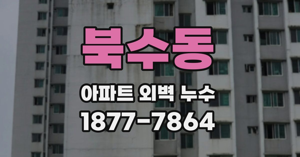 북수동 아파트 외벽 누수