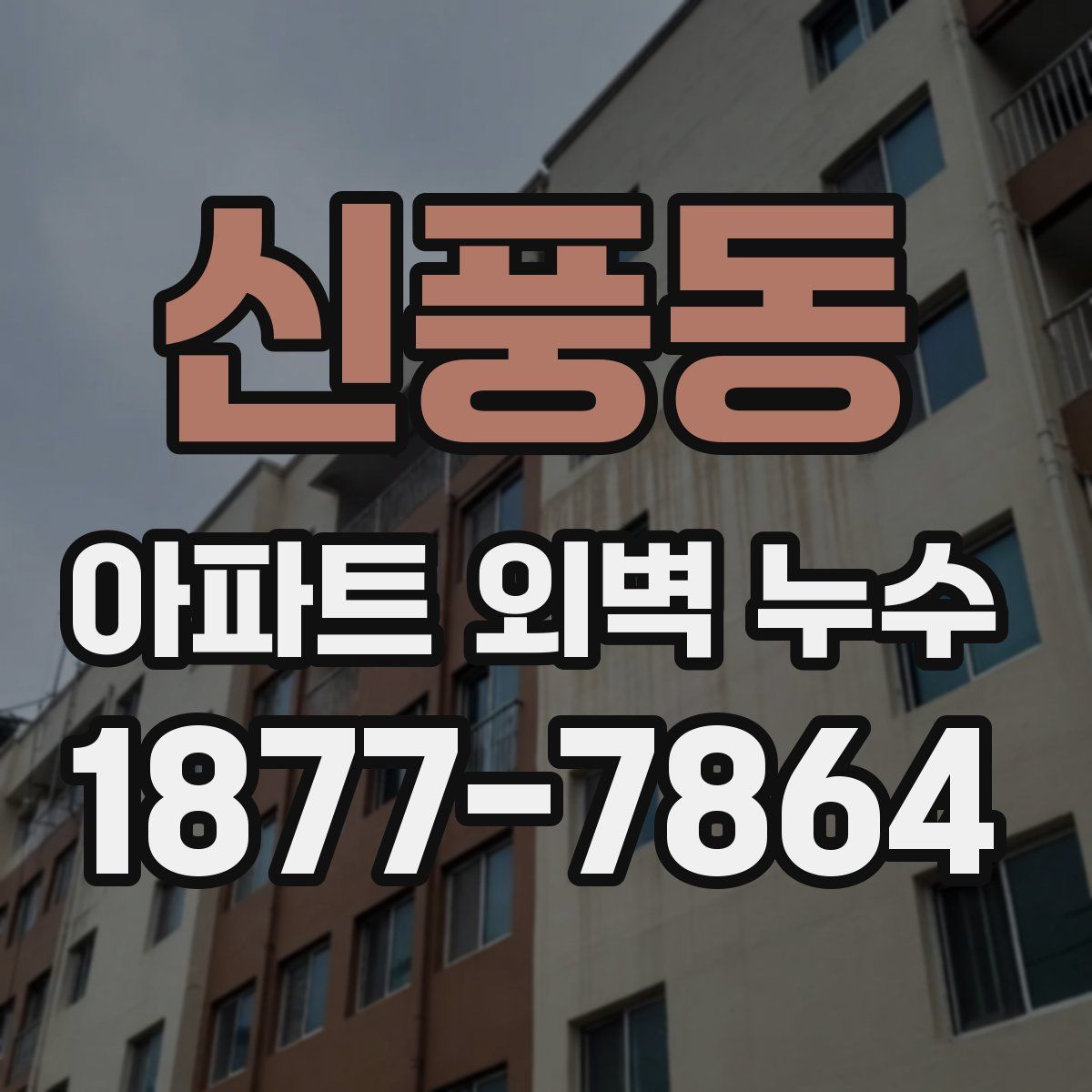 신풍동 아파트 외벽 누수