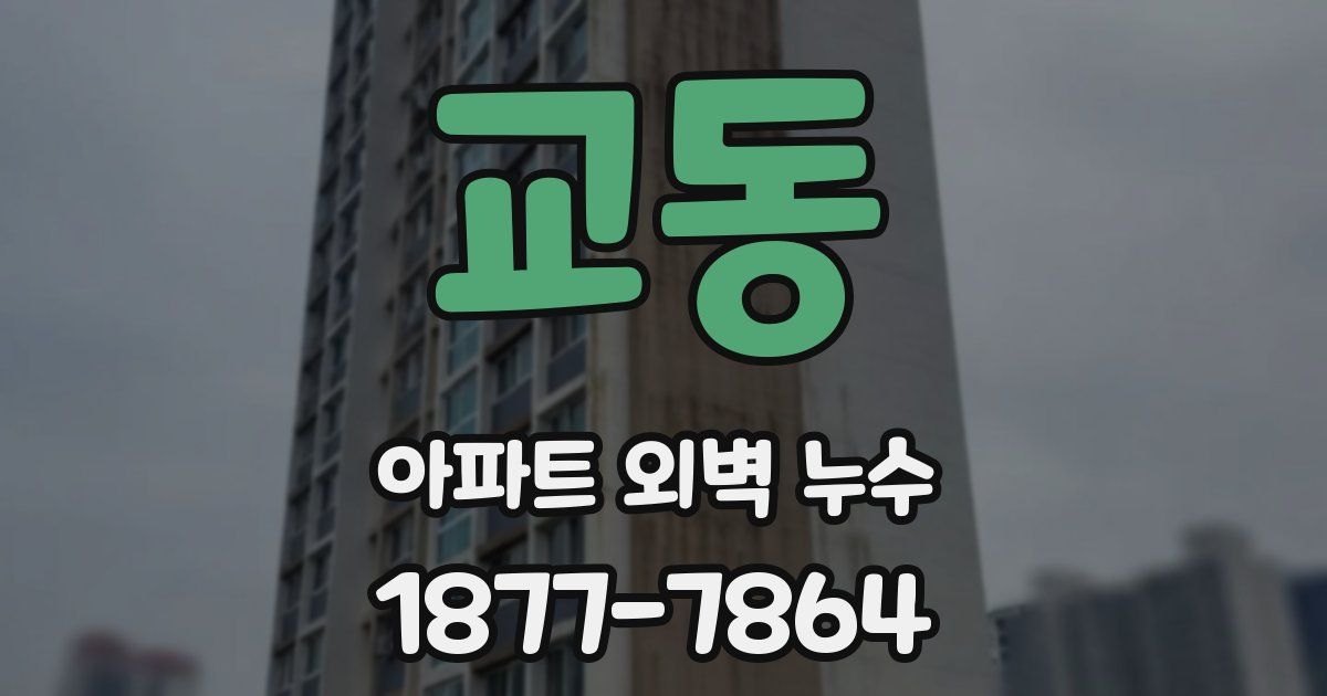 교동 아파트 외벽 누수