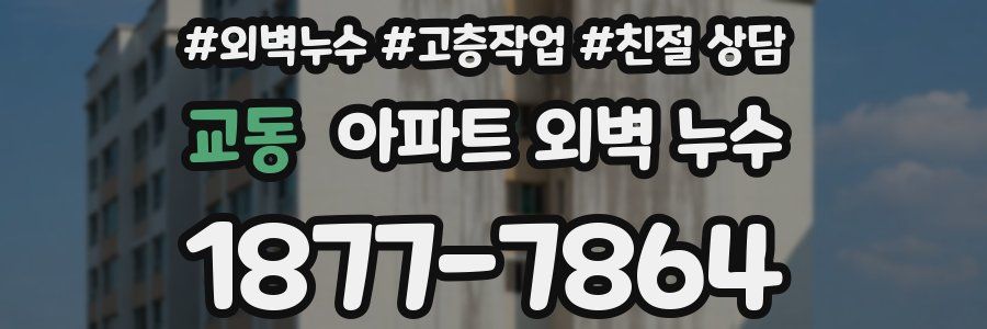 교동 아파트 외벽 누수