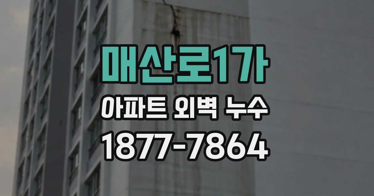 매산로1가 아파트 외벽 누수