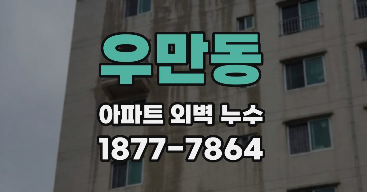 우만동 아파트 외벽 누수
