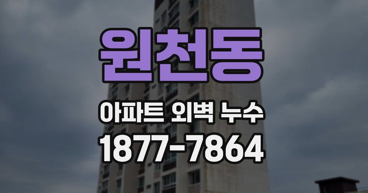 원천동 아파트 외벽 누수