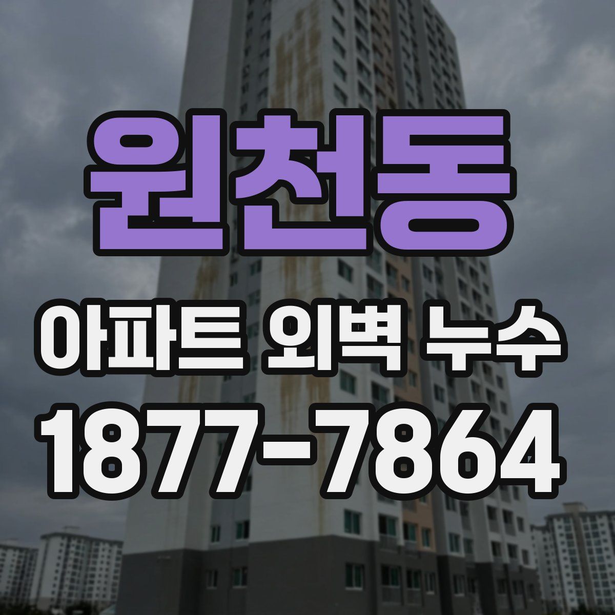원천동 아파트 외벽 누수