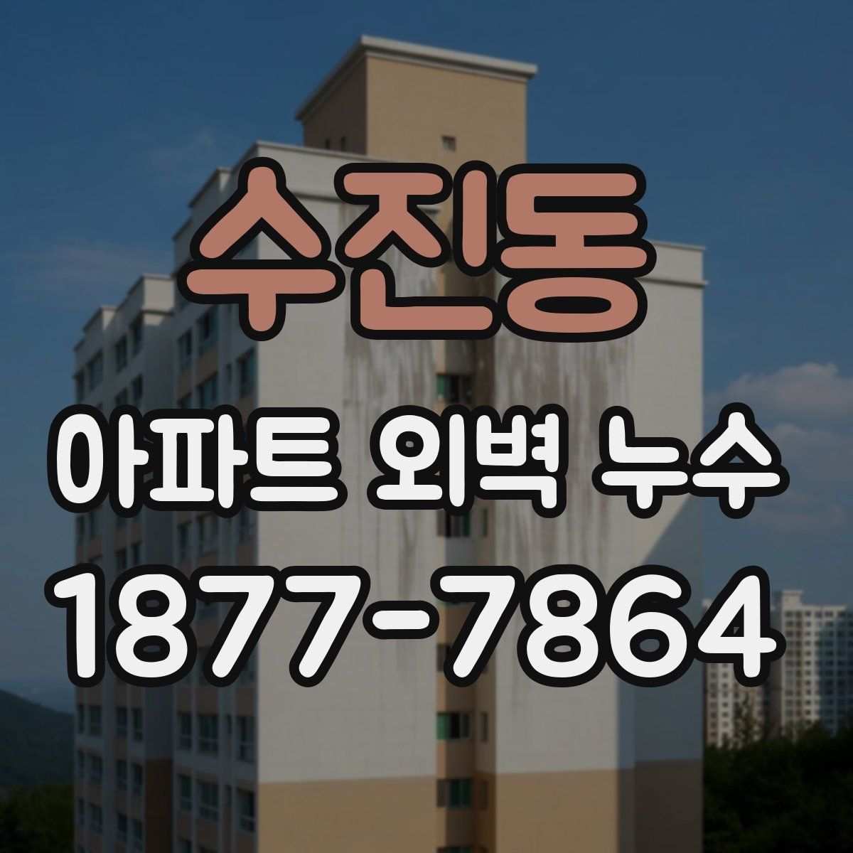 수진동 아파트 외벽 누수