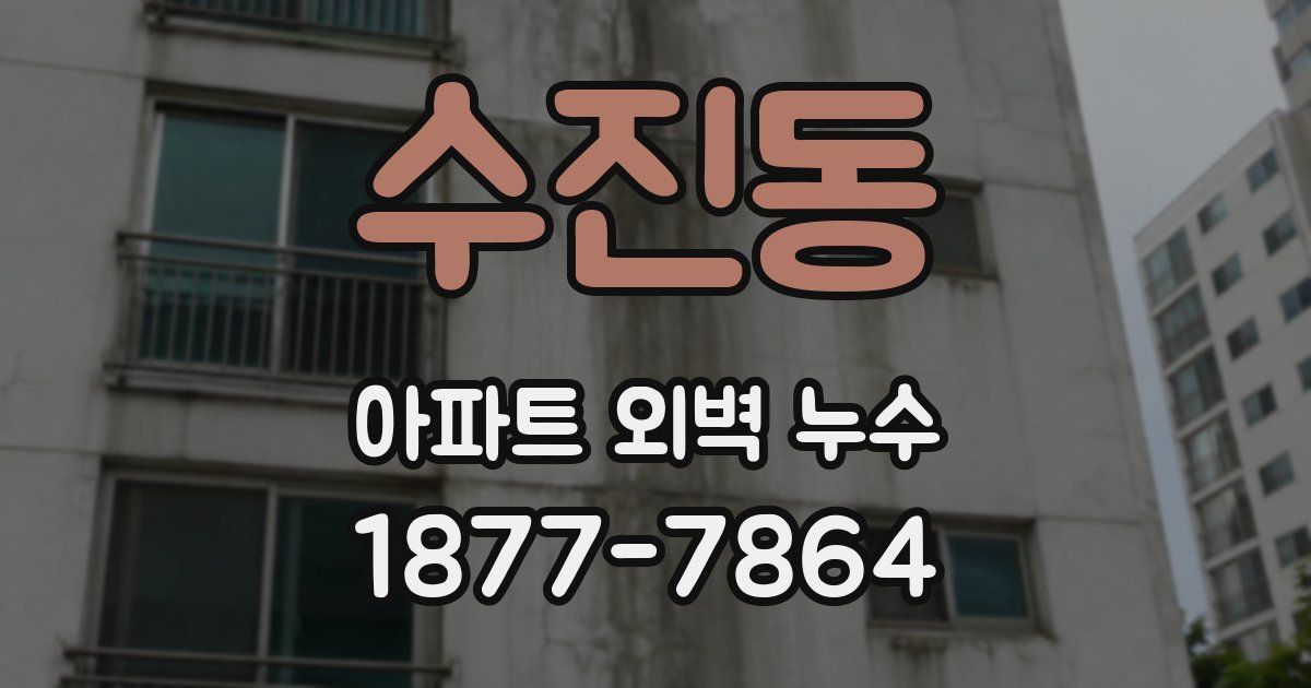 수진동 아파트 외벽 누수
