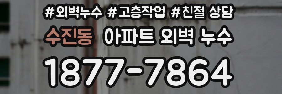 수진동 아파트 외벽 누수
