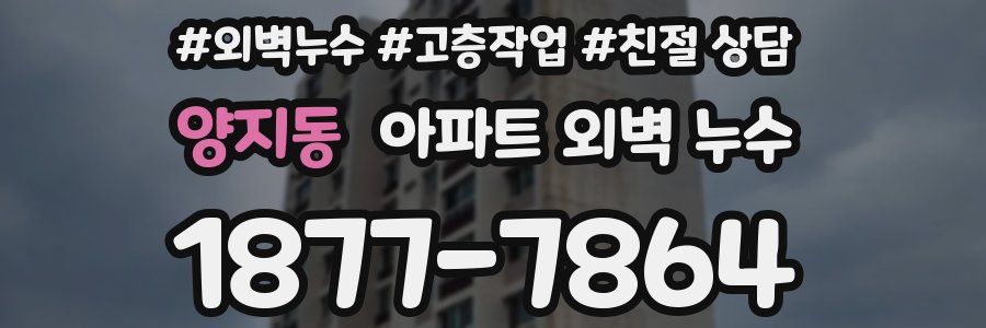 양지동 아파트 외벽 누수