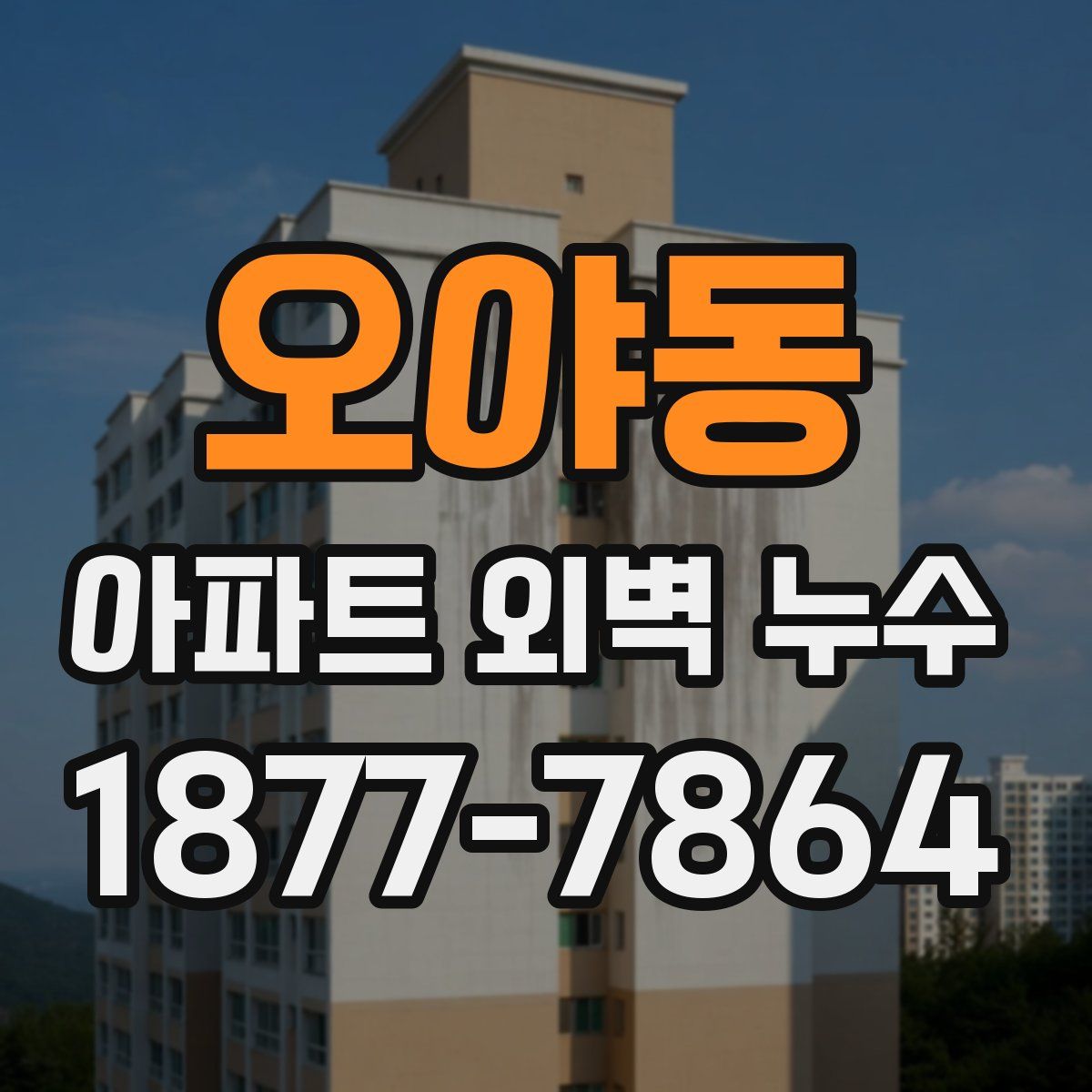 오야동 아파트 외벽 누수