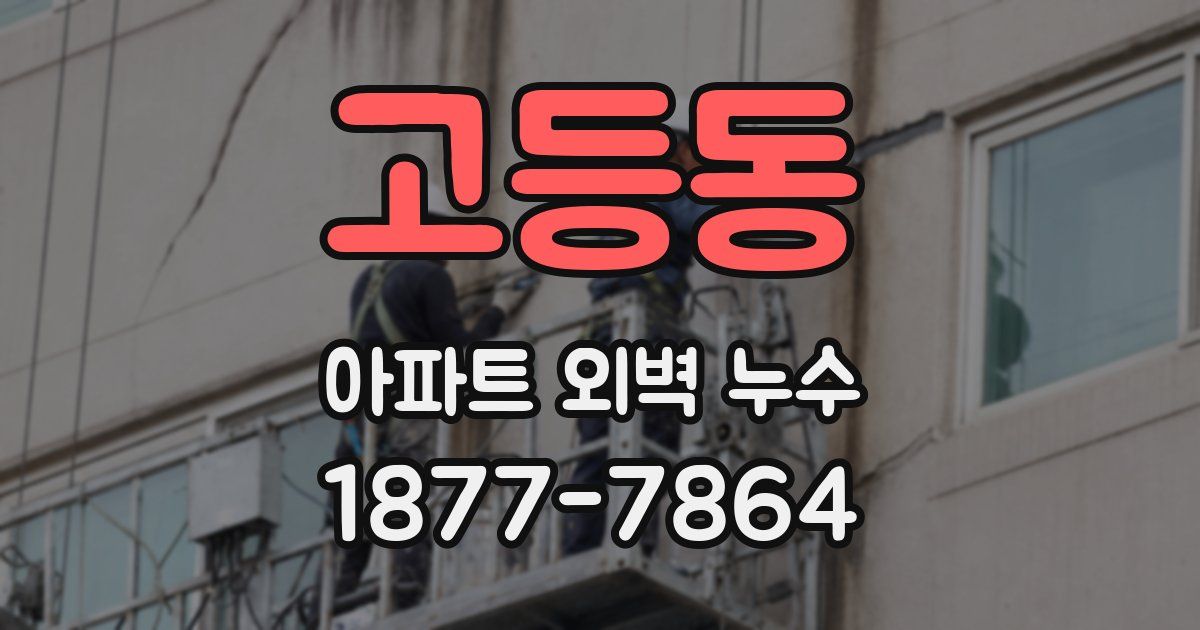 고등동 아파트 외벽 누수