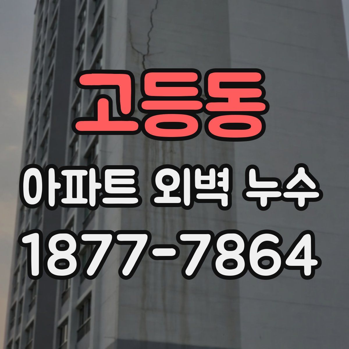 고등동 아파트 외벽 누수