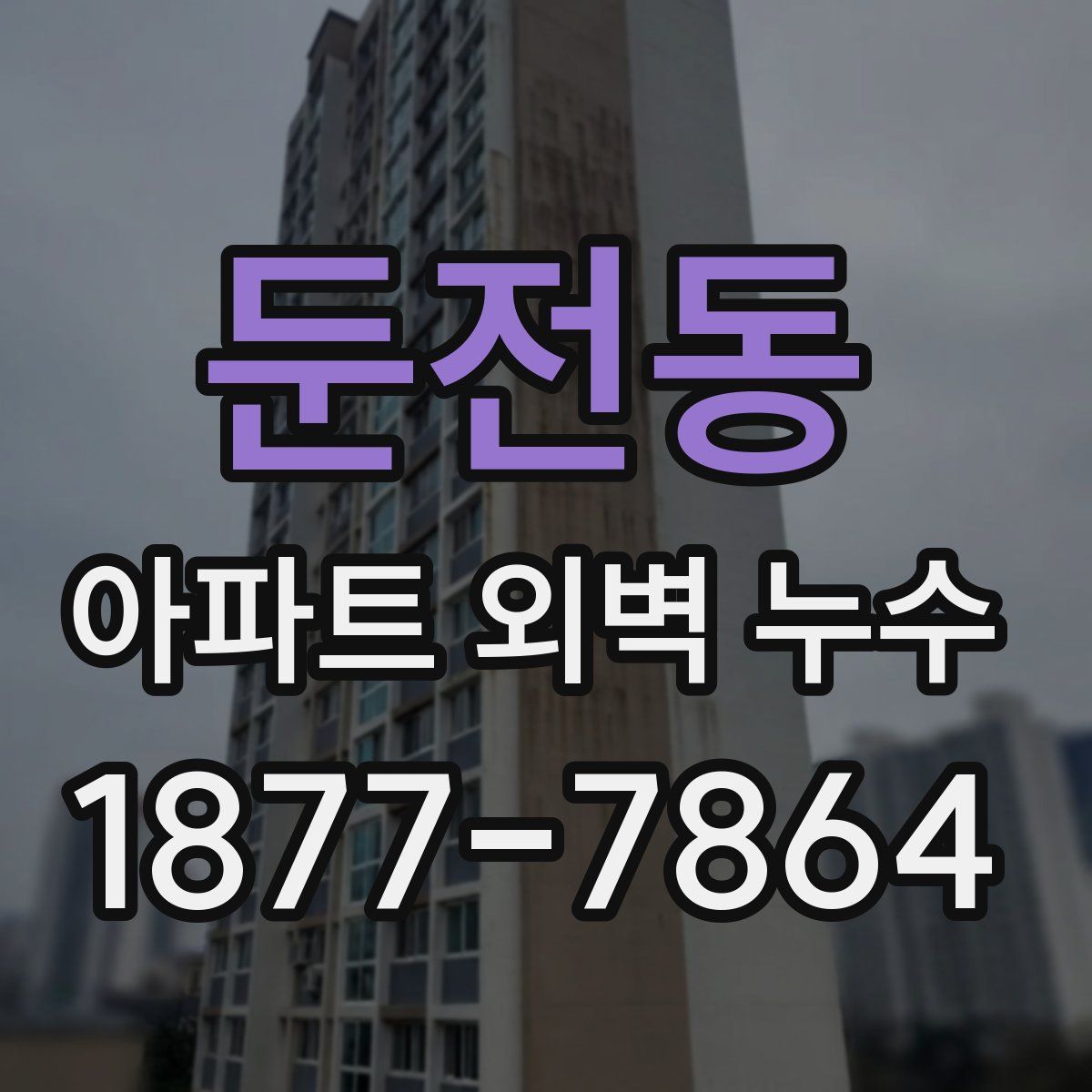 둔전동 아파트 외벽 누수