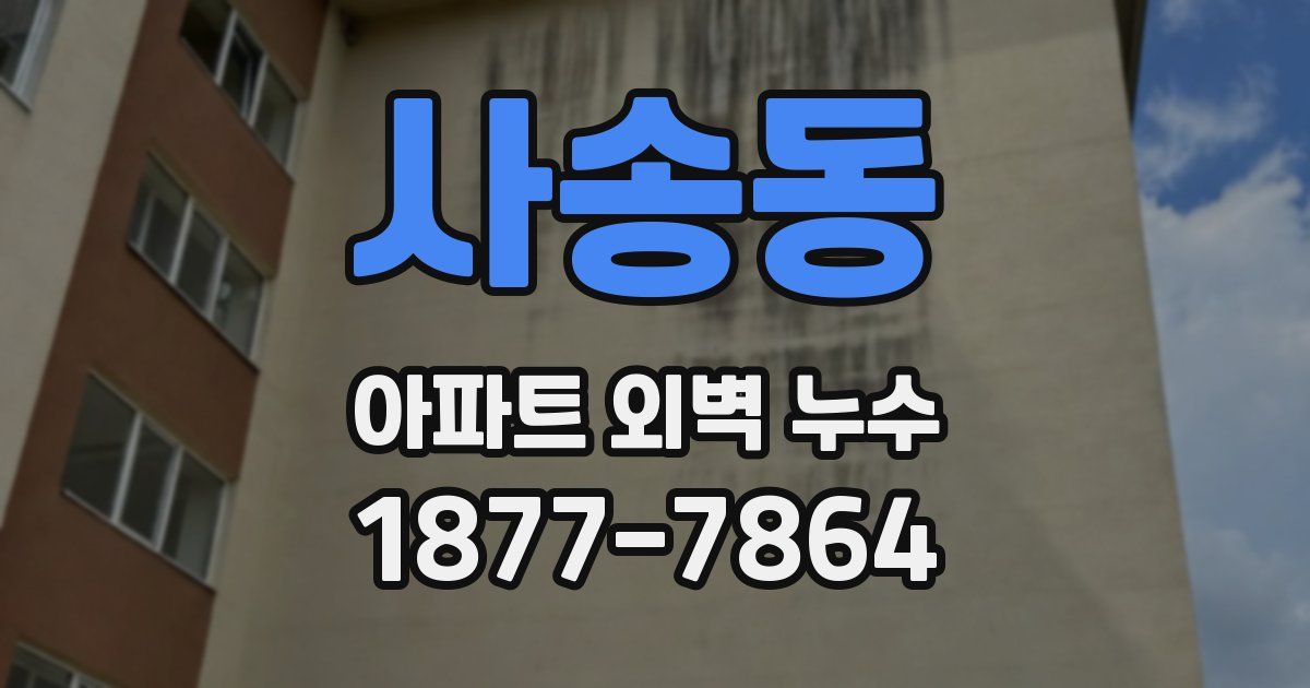 사송동 아파트 외벽 누수