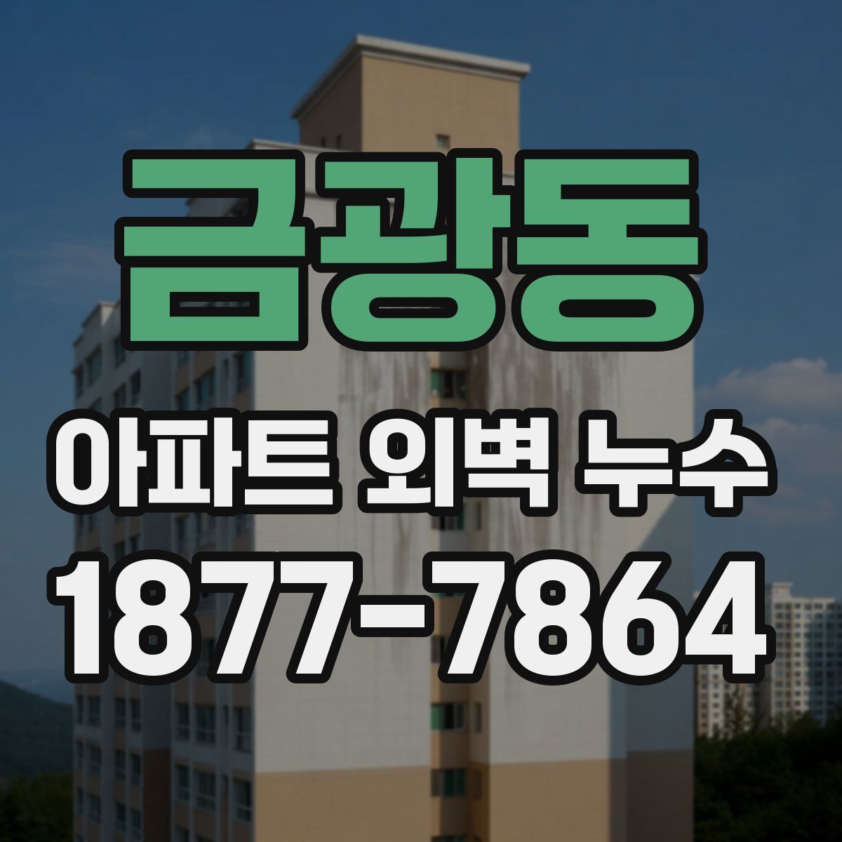 금광동 아파트 외벽 누수
