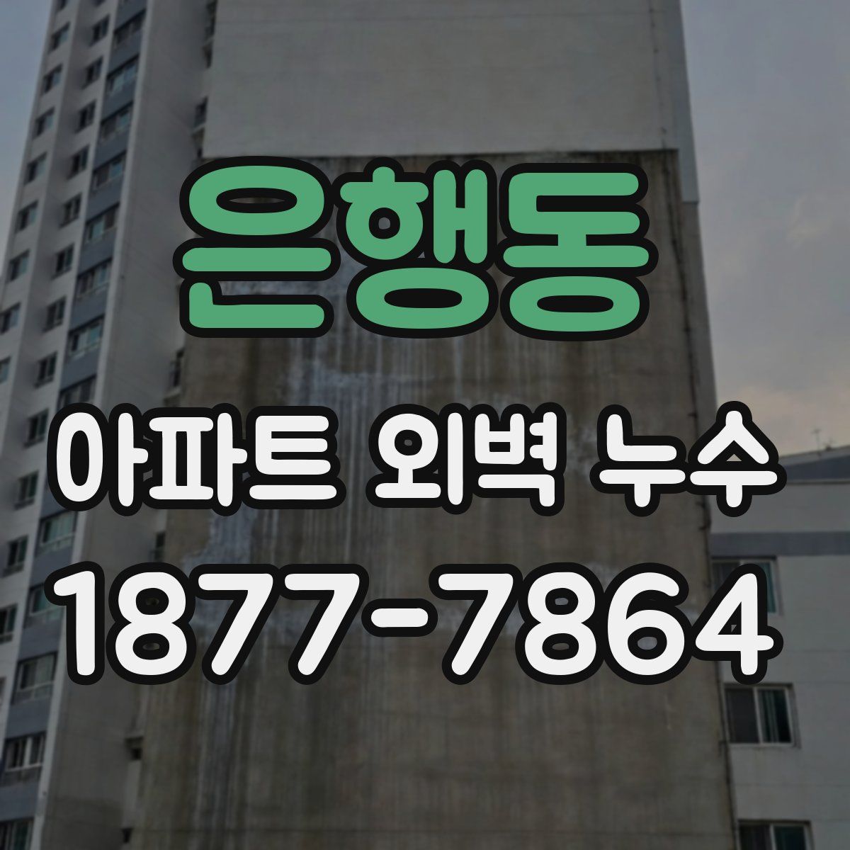 은행동 아파트 외벽 누수