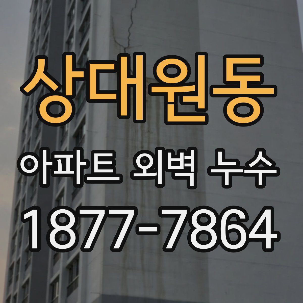 상대원동 아파트 외벽 누수