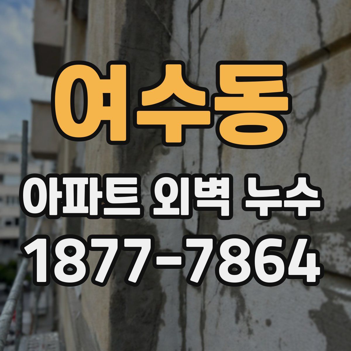 여수동 아파트 외벽 누수